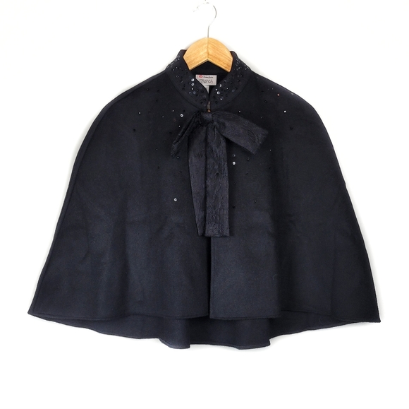 Prabal Gurung for Target Women's Wool Cape Sequins Neiman Marcus One Size NWT - Picture 3 of 10